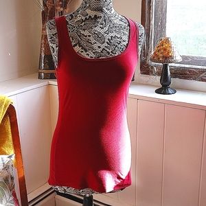 Tank top, silky soft, burgandy